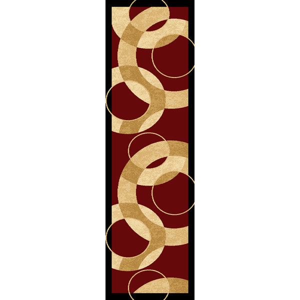 Ivy Bronx Mccampbell Performance Burgundy/Beige Rug Wayfair